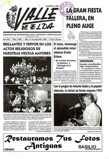 N&uacute;mero 2.068 - 12 de septiembre de 1997