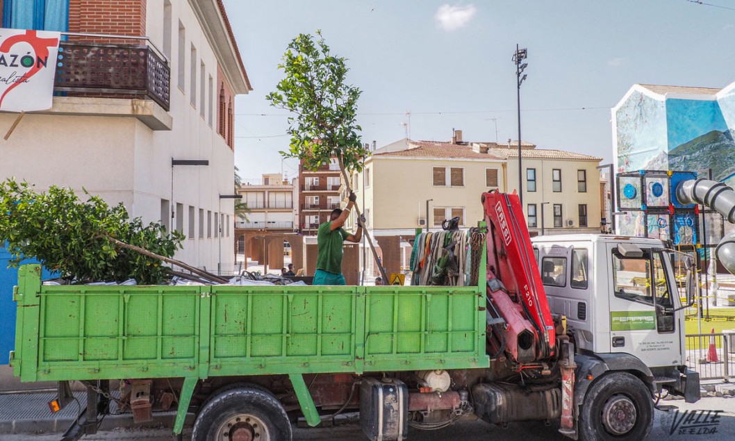 La Plaza de Arriba comienza a teñirse de verde La Plaza de Arriba comienza a teñirse de verde