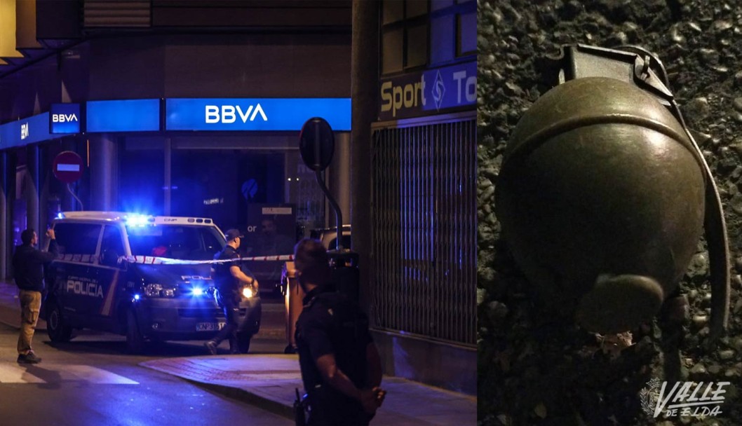 Aparece una granada de mano en el centro de Elda Aparece una granada de mano en el centro de Elda