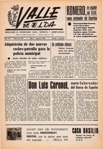N&uacute;mero 0727 - 1 de agosto de 1970