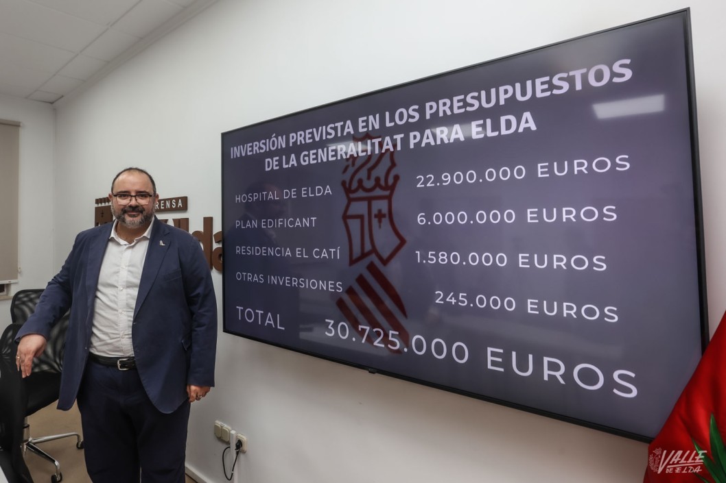 La Generalitat destina 30 millones de euros a Elda en los presupuestos de 2023 La Generalitat destina 30 millones de euros a Elda en los presupuestos de 2023