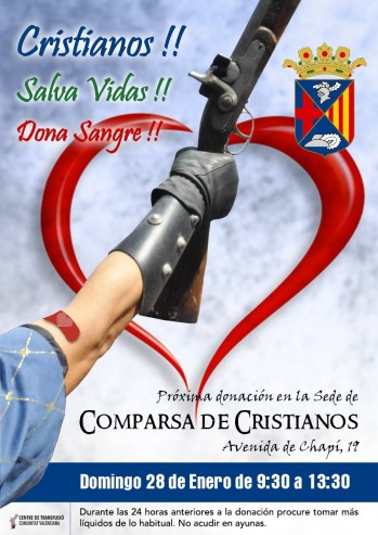 Donaci&oacute;n de sangre en la sede de los Cristianos