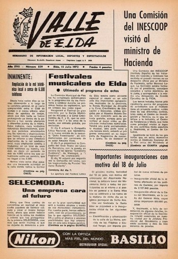 N&uacute;mero 0829 - 15 de julio de 1972
