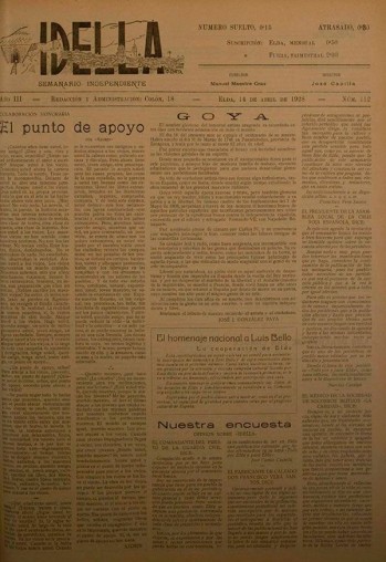 Idella n&ordm; 112 - A&ntilde;o 1928