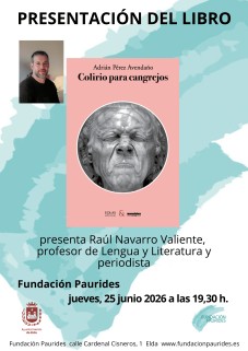 Presentaci&oacute;n literaria: "Colirio para cangrejos" de Adri&aacute;n P&eacute;rez