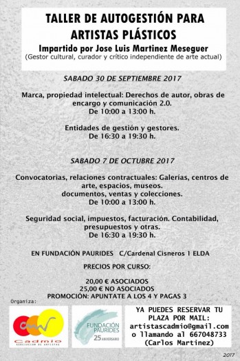 Cadmio organiza una serie de charlas del cr&iacute;tico independiente Jos&eacute; Luis Mart&iacute;nez 