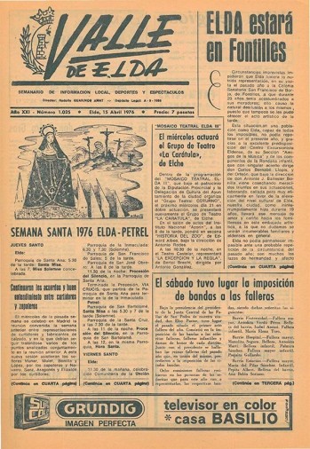 N&uacute;mero 1.025 - 15 de abril de 1976