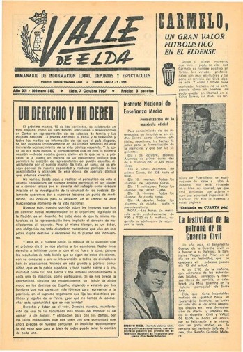 N&uacute;mero 0580 - 7 de octubre de 1967