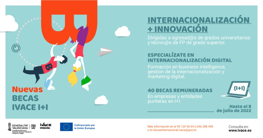 El Ivace lanza una nueva convocatoria de becas centradas en innovación aplicada a la internacionalización El Ivace lanza una nueva convocatoria de becas centradas en innovación aplicada a la internacionalización