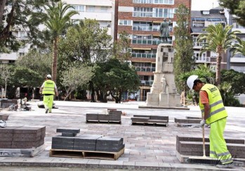 Las obras de la Plaza Castelar finalizar&aacute;n durante el mes de abril