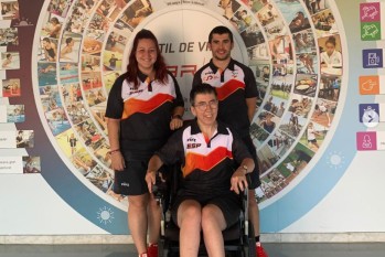 La t&eacute;cnico de boccia Noem&iacute; N&uacute;&ntilde;ez, en los Juegos Paral&iacute;mpicos de Par&iacute;s