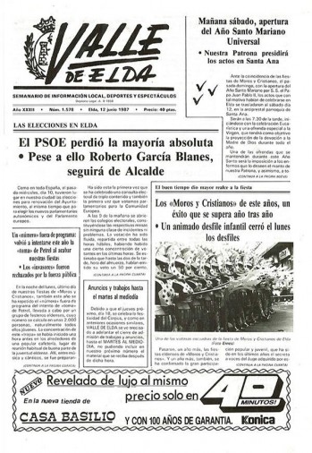 N&uacute;mero 1.578 - 12 de junio de 1987