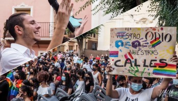 Unas 300 personas arropan en Petrer al joven que sufri&oacute; una agresi&oacute;n hom&oacute;foba