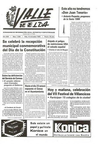 N&uacute;mero 1.504 - 13 de diciembre de 1985