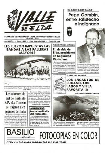 N&uacute;mero 1.822 - 3 de julio de 1992