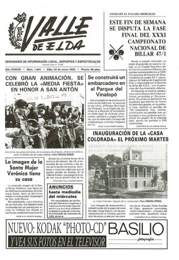 N&uacute;mero 1.847 - 22 de enero de 1993