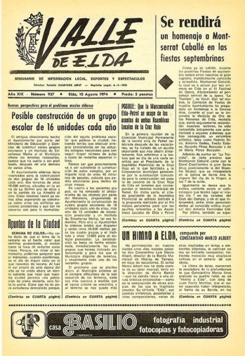 N&uacute;mero 0937 - 10 de agosto de 1974