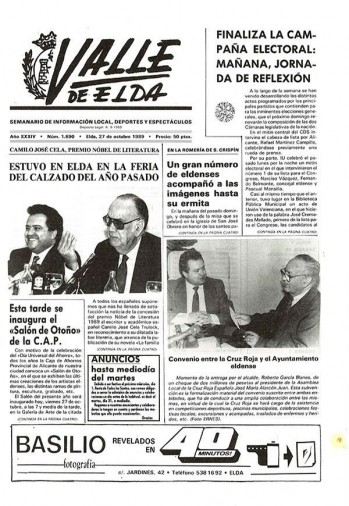 N&uacute;mero 1.690 - 27 de octubre de 1989