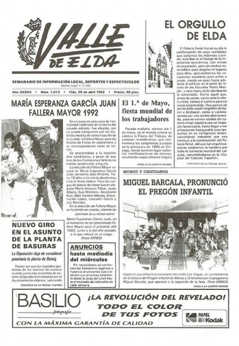 N&uacute;mero 1.813 - 29 de abril de 1992
