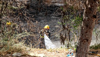 Incendio en la zona del Peri