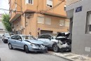 Aparatoso accidente en la calle Roma Aparatoso accidente en la calle Roma