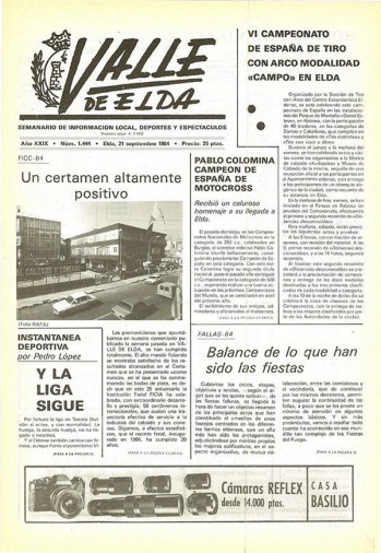 N&uacute;mero 1.444 - 21 de septiembre de 1984