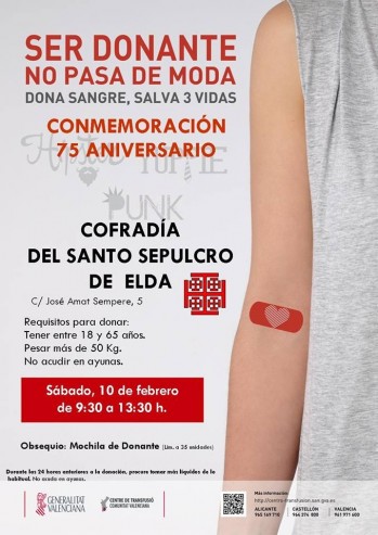La Cofrad&iacute;a del Santo Sepulcro celebra ma&ntilde;ana una donaci&oacute;n de sangre