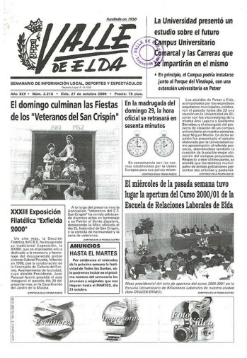 N&uacute;mero 2.218 - 27 de octubre de 2000
