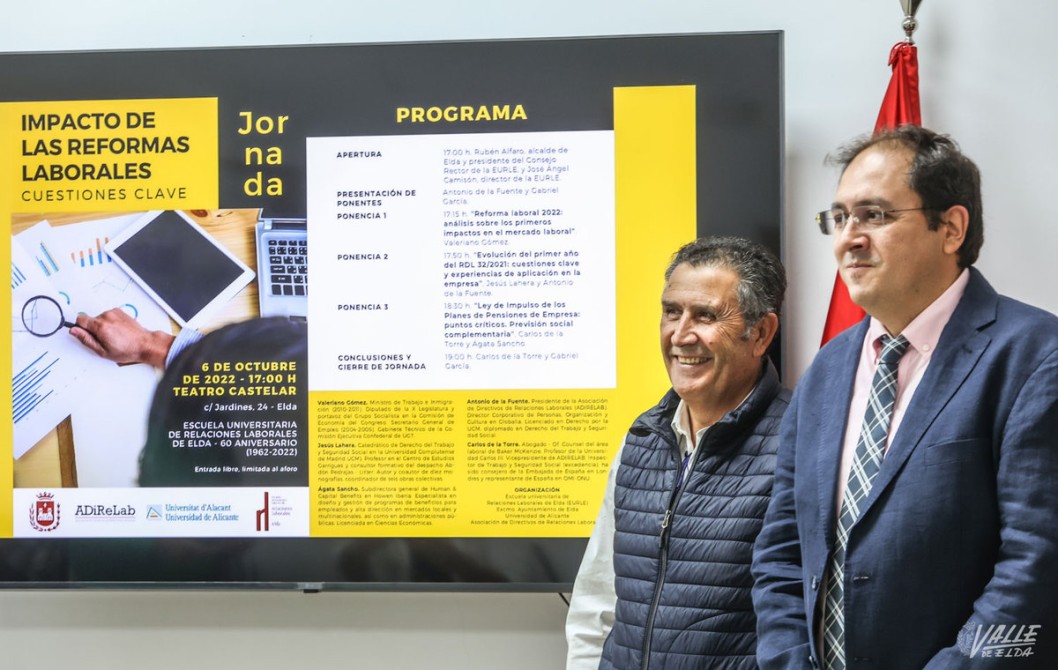 La EURLE cumple 60 años y organiza una jornada con el exministro Valeriano Gómez La EURLE cumple 60 años y organiza una jornada con el exministro Valeriano Gómez