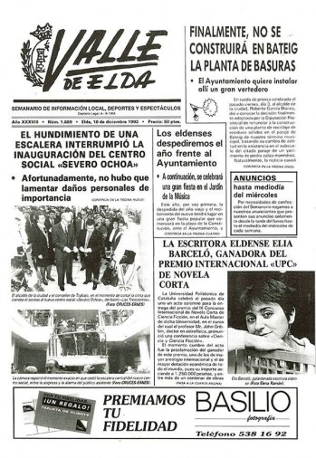 N&uacute;mero 1.889 - 10 de diciembre de 1993
