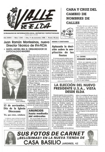 N&uacute;mero 1.644 - 11 de noviembre de 1988