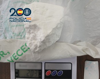Detenida por tr&aacute;fico de drogas al ser descubierta con 203 gramos de coca&iacute;na