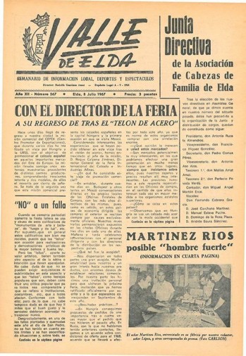 N&uacute;mero 0567 - 8 de julio de 1967