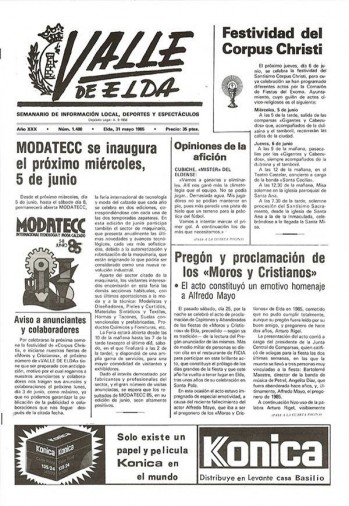 N&uacute;mero 1.480 - 31 de mayo de 1985