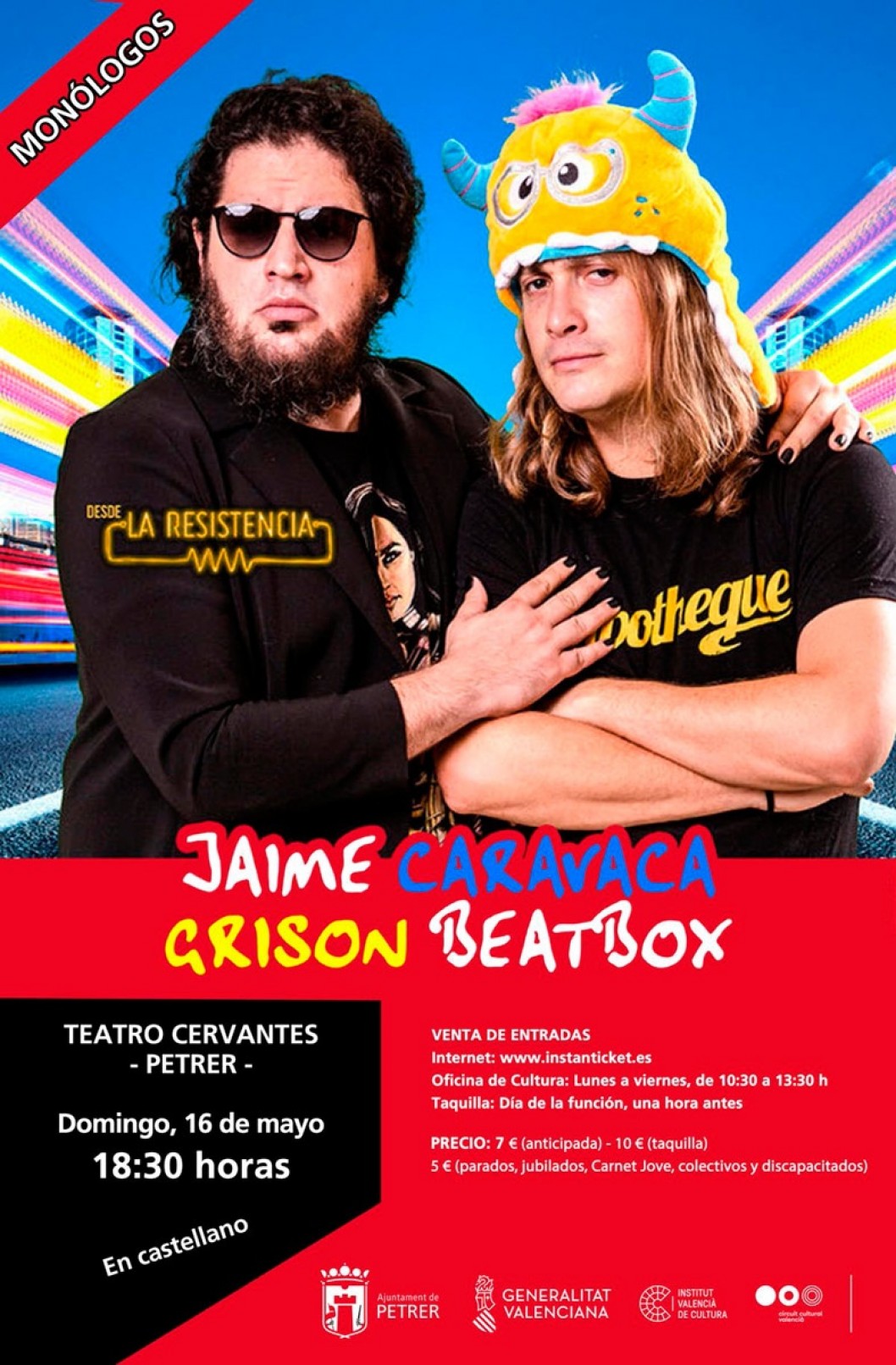 Monólogos con Jaime Caravaca y Grison Beatbox Monólogos con Jaime Caravaca y Grison Beatbox
