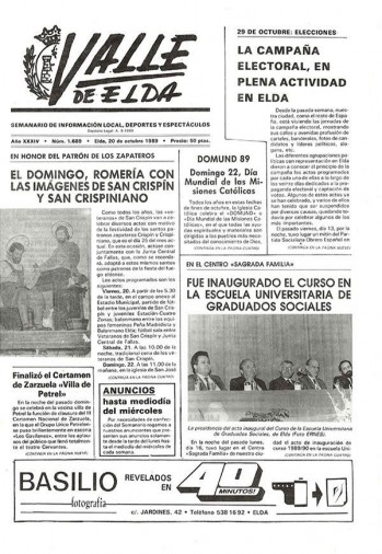 N&uacute;mero 1.689 - 20 de octubre de 1989