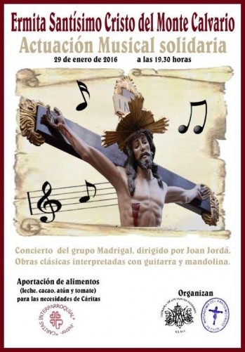 La ermita del Cristo de Petrer acoger&aacute; un concierto en honor al Cristo del Monte Calvario y del Buen Suceso