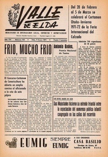 N&uacute;mero 0750 - 9 de enero de 1971