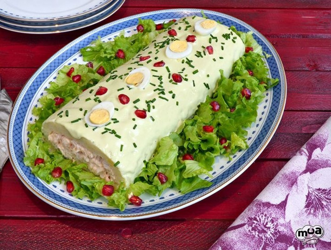 Brazo de patata con rape y merluza Brazo de patata con rape y merluza
