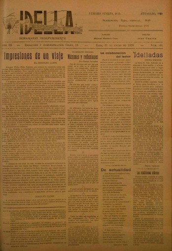Idella n&ordm; 101 - A&ntilde;o 1928