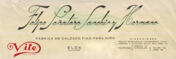 Logos y marcas de calzado eldense: Felipe Pe&ntilde;ataro Sanch&iacute;s y hermano,  Guillermo Recio, y Mart&iacute;