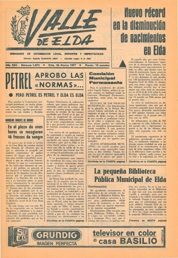 N&uacute;mero 1.073 - 26 de marzo de 1977
