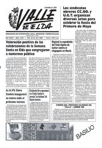 N&uacute;mero 2.337 - 25 de abril de 2003