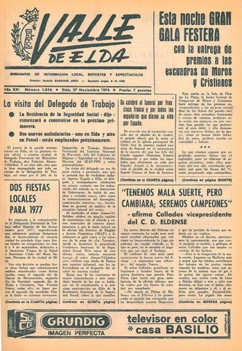N&uacute;mero 1.056 - 27 noviembre de 1976