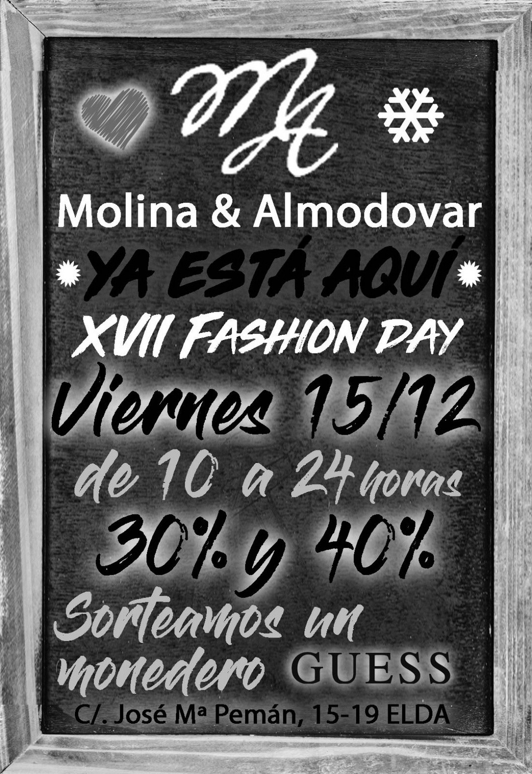 Molina & Almodovar celebra mañana su 17º Fashion Day con grandes descuentos Molina & Almodovar celebra mañana su 17º Fashion Day con grandes descuentos