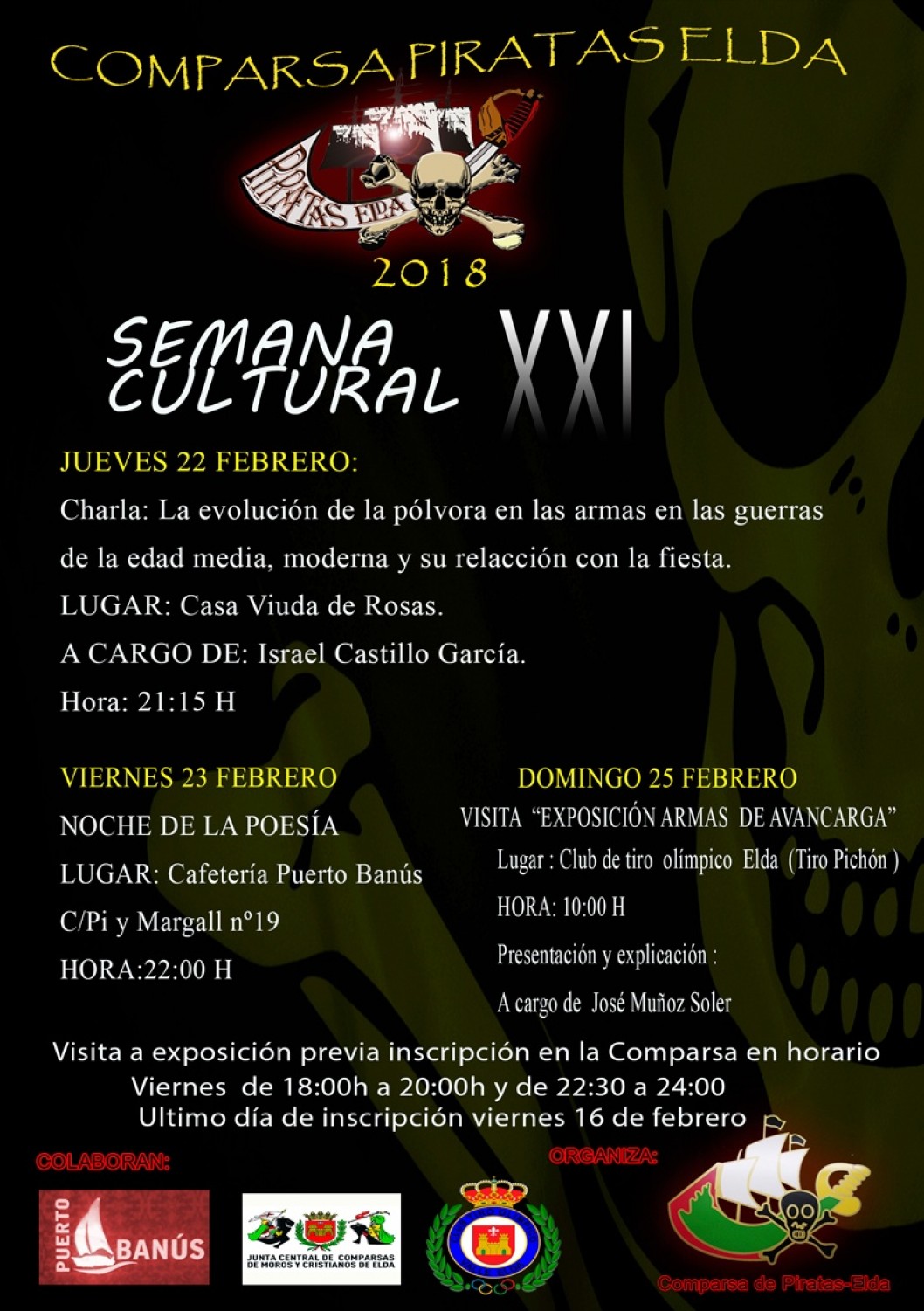 Los Piratas celebran su Semana Cultural del 22 al 25 de febrero Los Piratas celebran su Semana Cultural del 22 al 25 de febrero
