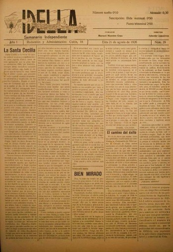 Idella n&ordm; 029 - A&ntilde;o 1926