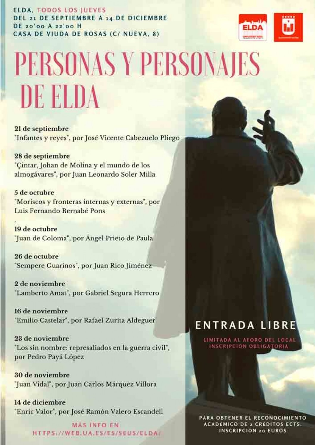 Luis Fernando Bernabé hablará de los moriscos dentro del curso Personas y personajes de la Sede Universitaria Elda Luis Fernando Bernabé hablará de los moriscos dentro del curso Personas y personajes de la Sede Universitaria Elda