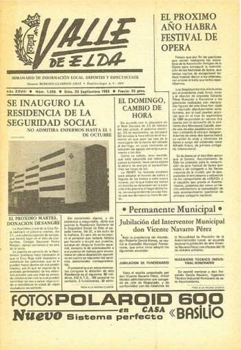 N&uacute;mero 1.396 - 23 de septiembre de 1983