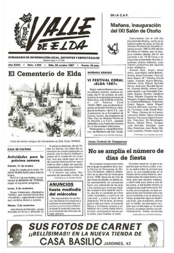 N&uacute;mero 1.594 - 30 de octubre de 1987